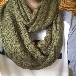 Olive green infinity scarf
